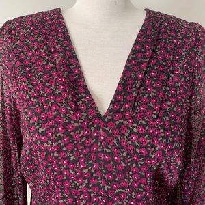 TOMMY HILFIGER Magenta Floral Print Dress 12
